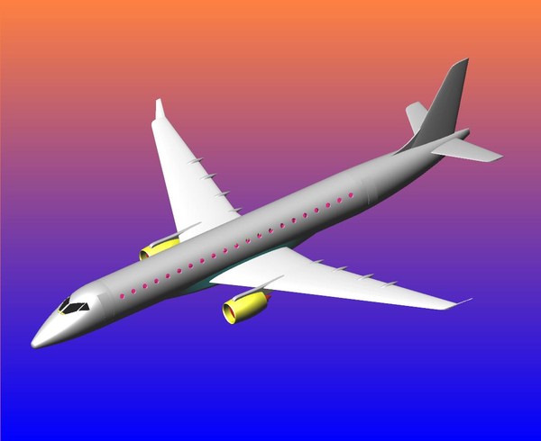 japan regional jet sat 3d dwg - Japan Regional Jet.sat or .dwg by RodgerSaintJohn